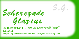 seherezade glazius business card